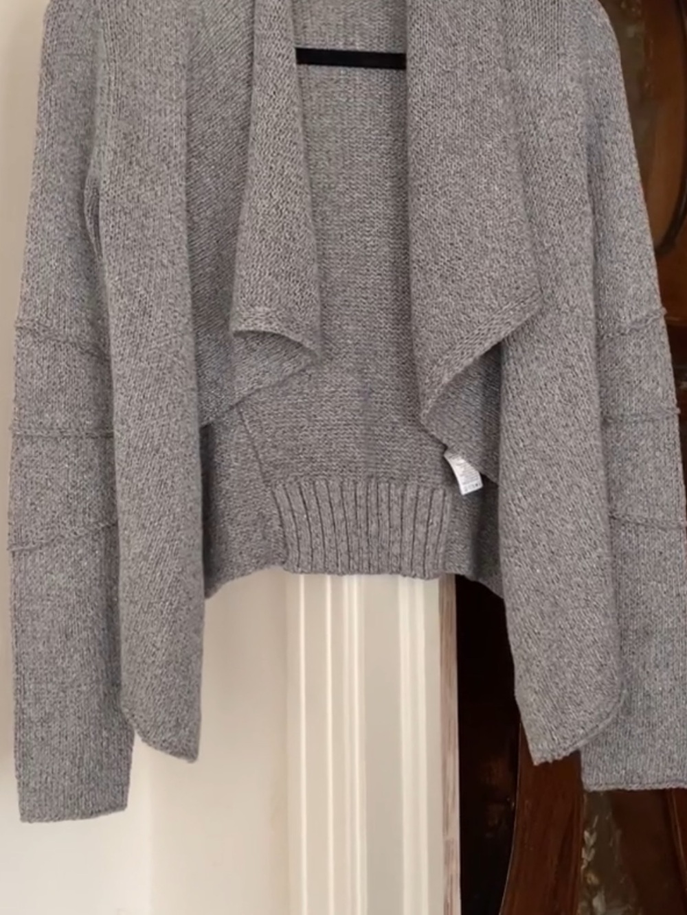 LUISA CERANO | Cardigan Sweater Open Front Metallic Yarn Knit. Cotton/Viscose - Picture 8 of 9